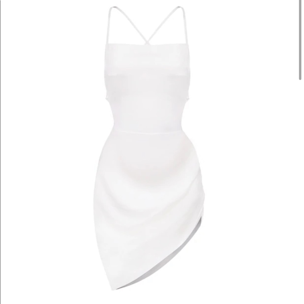White Asymmetrical Dress